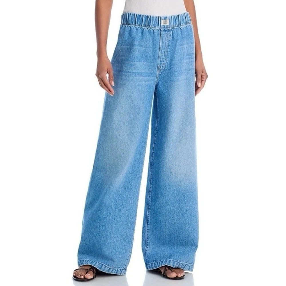 NWT Mother The Kitchen Drawer Skimp High Rise Wide Leg Jeans All You Can Eat XS